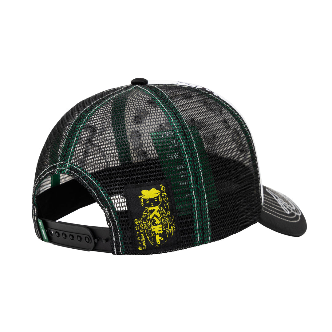 b.i Foam Trucker Hat (Black Satin / Ants)