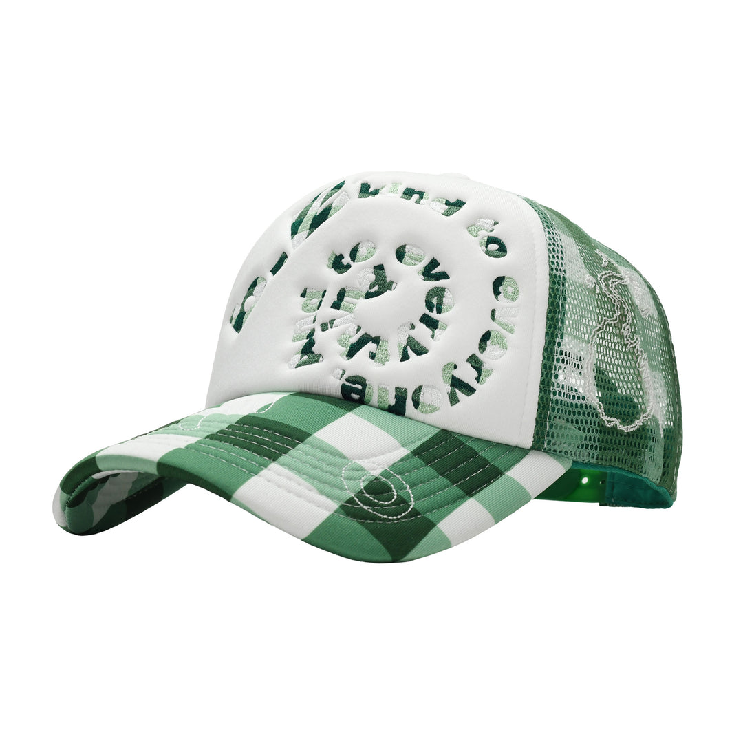b.i Foam Trucker Hat (Green Checker)