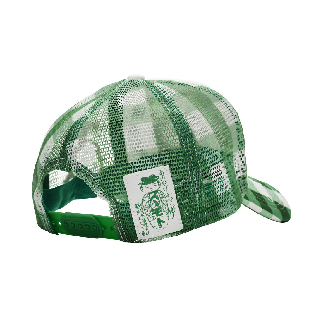 b.i Foam Trucker Hat (Green Checker)
