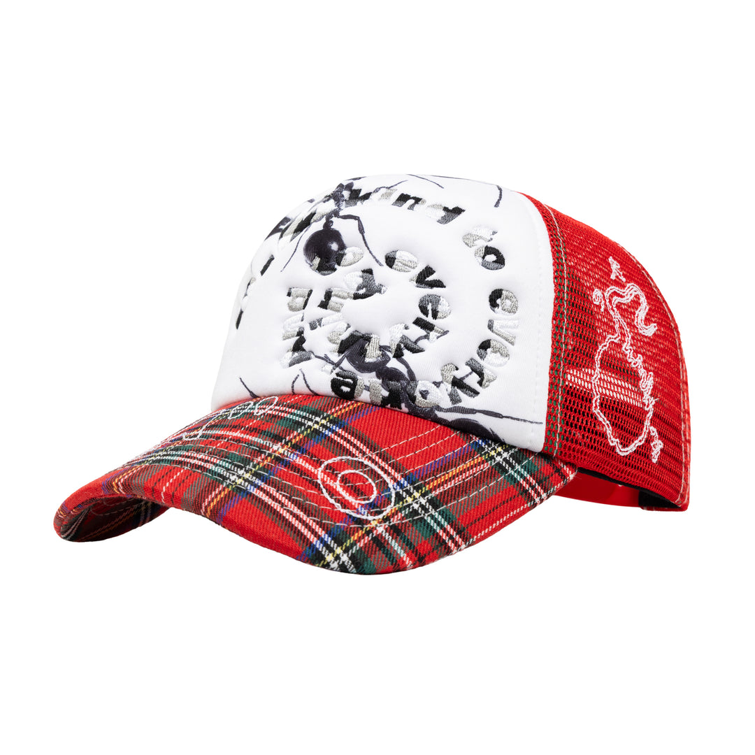 b.i Foam Trucker Hat (Red Plaid / Ants)