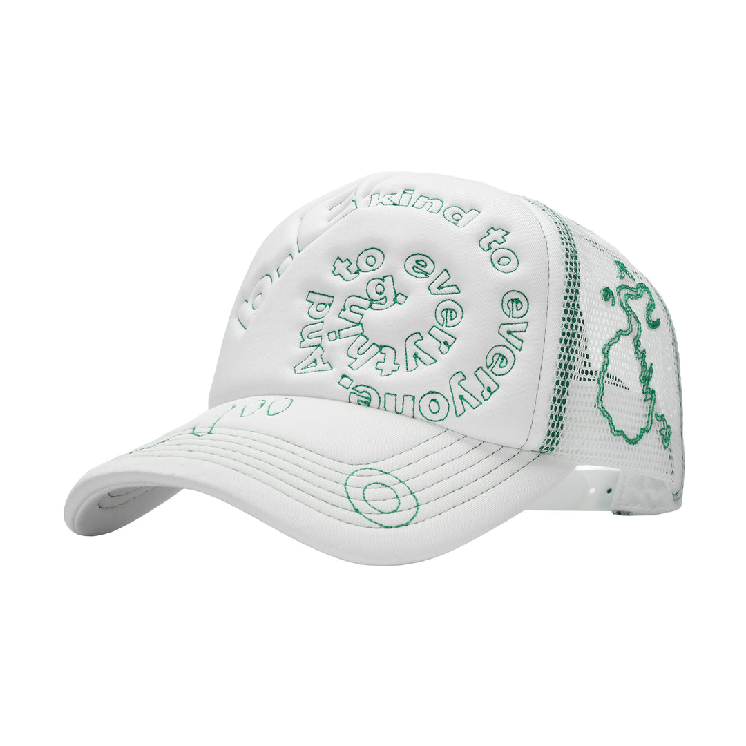 b.i Foam Trucker Hat (White / Green)