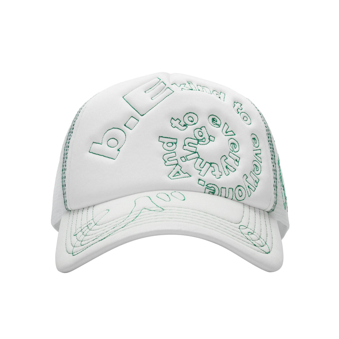 b.i Foam Trucker Hat (White / Green)
