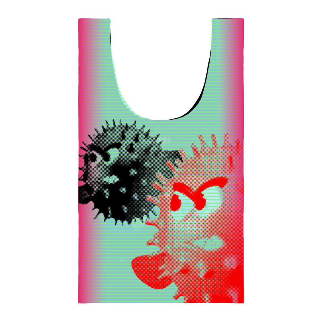 b.Eautiful x LTTT Globe Reusable Bag XL (Black / Green)