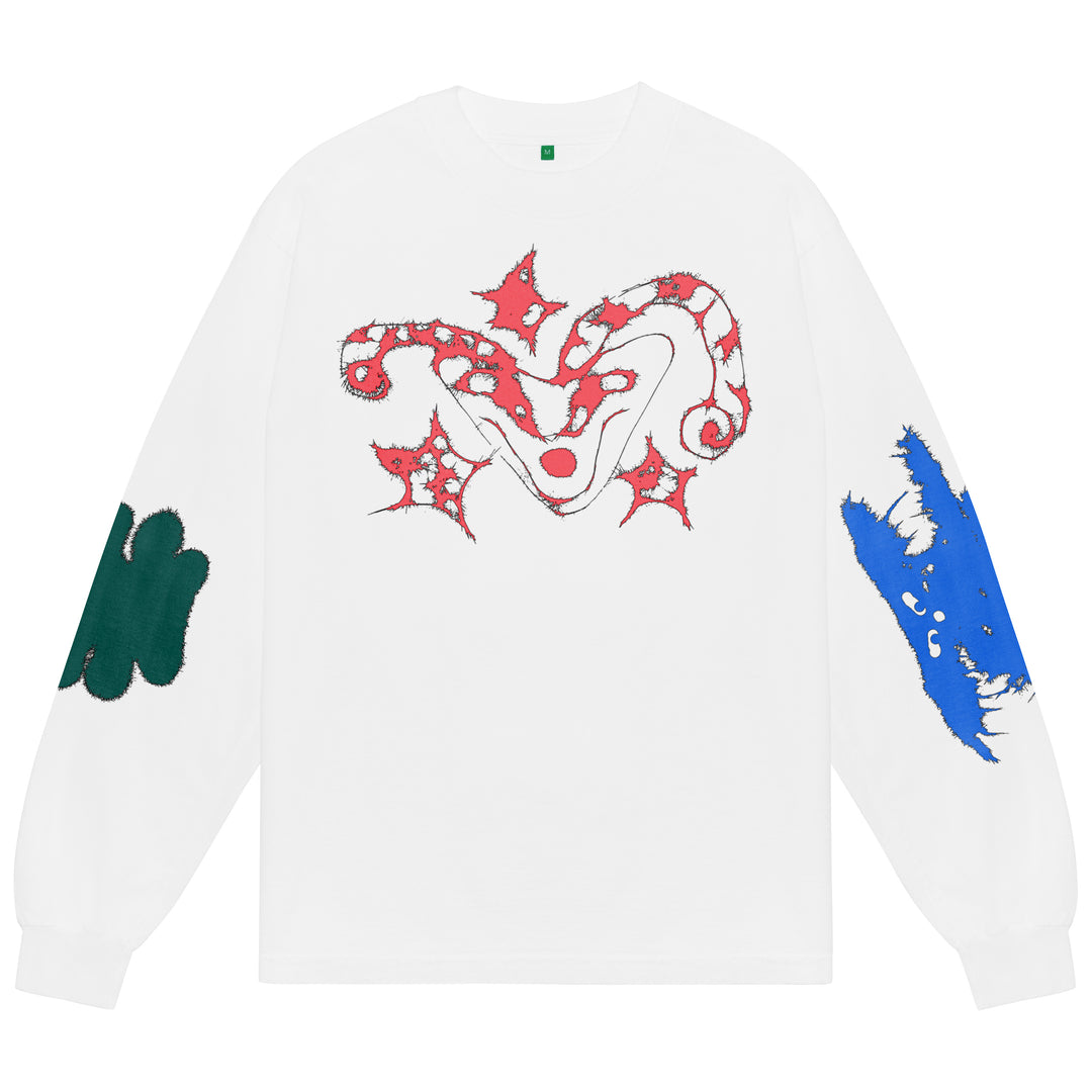 b.Eautiful x NANOOK Red LS T-Shirt (White)